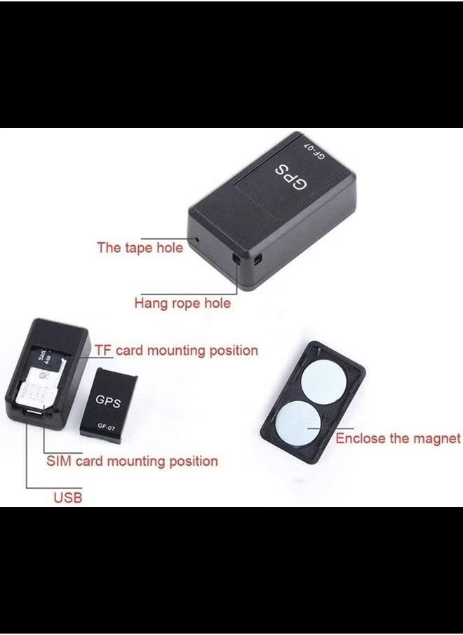 Mini Tracker, Portable Magnetic GPS Locator Realtime Tracker Device Voice Recorder for Tracking Cars, family or Valuables