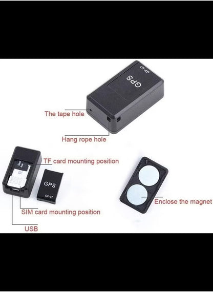 Mini Tracker, Portable Magnetic GPS Locator Realtime Tracker Device Voice Recorder for Tracking Cars, family or Valuables