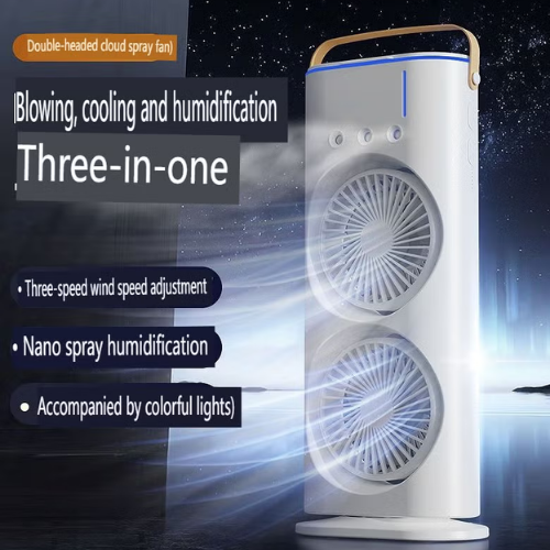 Three-speed colorful lights Fan