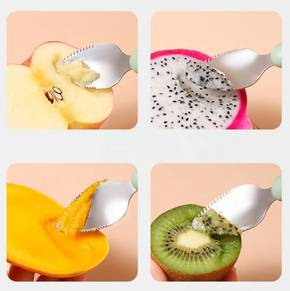 Baby Double Head Scraping Fruit Spoon