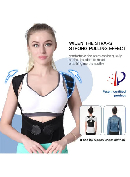Back Brace Posture Corrector – Adjustable Shoulder & Spine Support for Pain Relief, Scoliosis & Body Alignment (Large)"